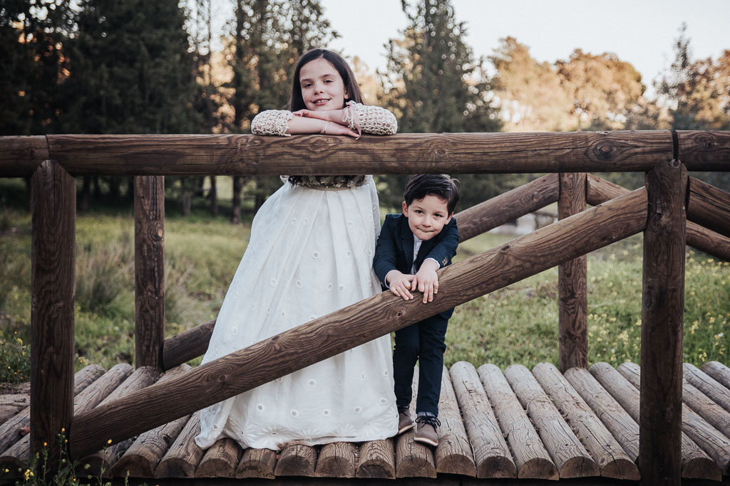 niños vestidos de comunión